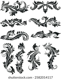 Gold vintage baroque ornament retro pattern antique style acanthus. Decorative design element filigree calligraphy vector. You can use for wedding decoration of greeting card and laser cutting.