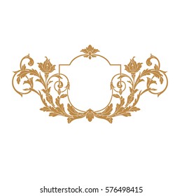 Gold Vintage Baroque Ornament Retro Pattern Stock Vector (Royalty Free ...