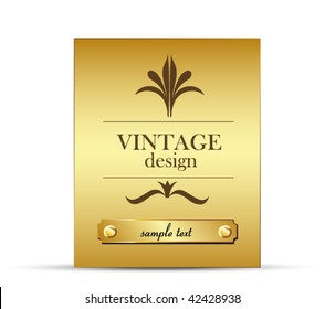 gold vintage card