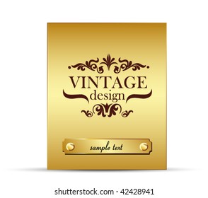 gold vintage card