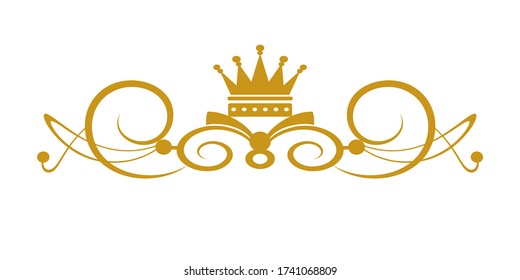 Gold vintage design elements. Royal style