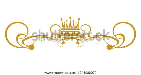 Gold\
vintage design elements. Royal style. Vector\
image