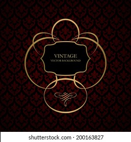 Gold vintage frame