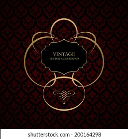 Gold vintage frame