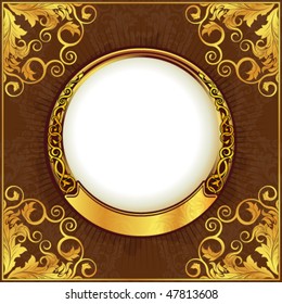 Gold vintage frame