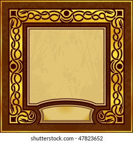 Gold vintage frame