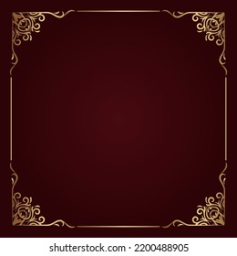 gold vintage frame border ornament
