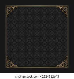 gold vintage frame with decorative pattern