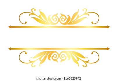 gold vintage frame scroll