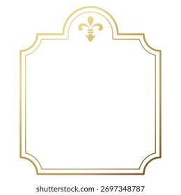 Goldener Vintage-Rahmen, quadratische Steinzeichen Dekoration, Vintage-Muster