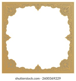Gold vintage frame, square frame for text