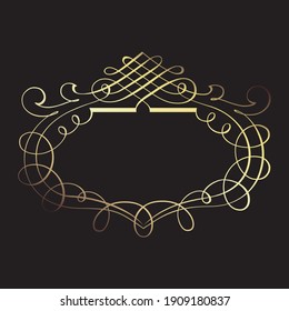 Gold vintage frame vector design eps 10