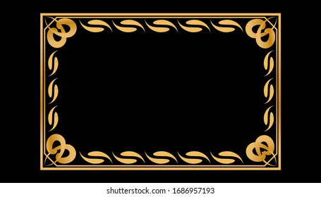 Gold vintage frame. Vector illustration EPS10