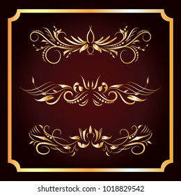 Gold vintage ornament