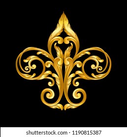 gold vintage ornament frame scroll
