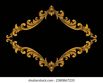Gold Vintage Ornament Luxury Style