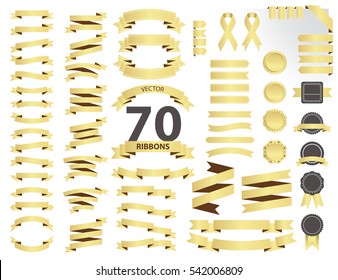 gold Vintage Ribbon vector design