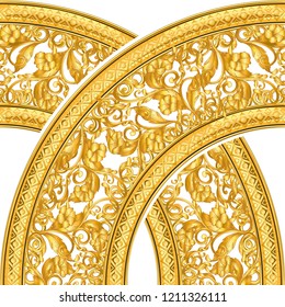 gold vintage tile pattern 