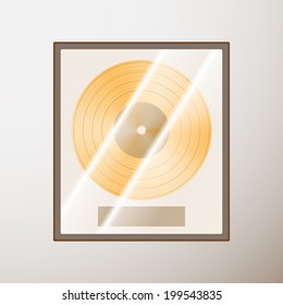 Gold vinyl record