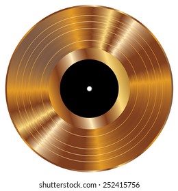 Gold Vinyl Vector Illustration.