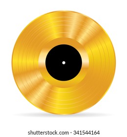 Gold Vinyl Vector Illustration.