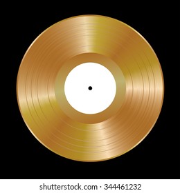 Gold Vinyl Vector Illustration.