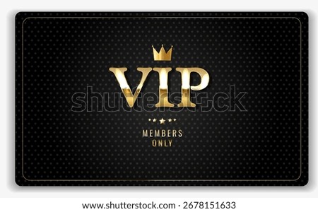 Gold VIP Card. Elevate your brand! Premium design for exclusive memberships and events. Promote your loyalty programs with style.