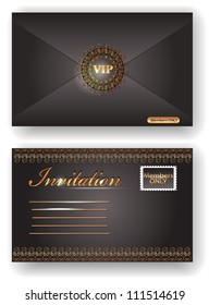 Gold Vip Envelope With Pattern