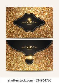 Gold VIP textured envelopes