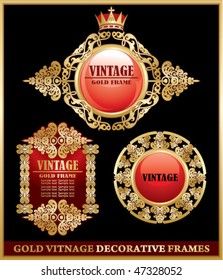 gold vitnage decorative frames