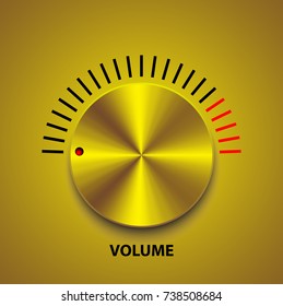 Gold volume button (music knob)