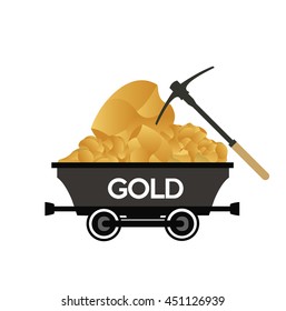 Gold wagon with pickax