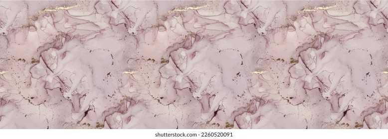 Gold Wall Floor. Water Color Repeat. Fluid Marble Watercolor. Gold Wall Elegant Pattern. Modern Abstract Template. Purple Background. Pink Alcohol Ink. Marble Alcohol Ink. Pink Seamless Background.