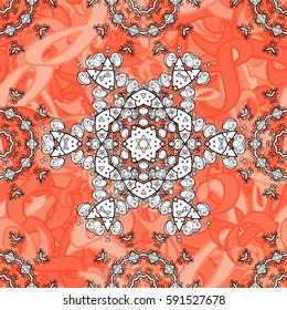 Gold Wallpaper on texture background. Damask seamless repeating background. Gold floral ornament in baroque style. Golden element on background.