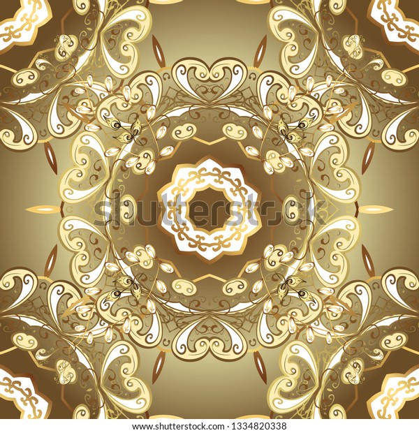 Gold Wallpaper On Texture Background Golden Vintage