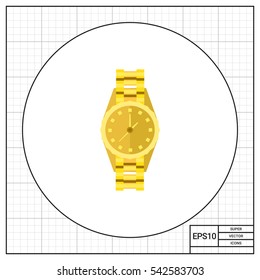 Gold Watch Icon