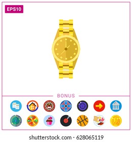 Gold Watch Icon