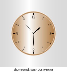 Gold watch on a gray background