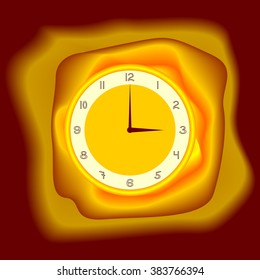 gold watch on satin fabric