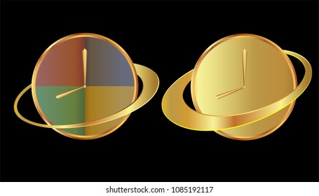 gold watch  vector design illustration.