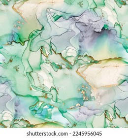 Gold Water Color Marble. Green Alcohol Ink Repeat. Blue Gradient Background. Floor Seamless Texture. Blue Ink Paint. Lilac Alcohol Ink Watercolor. Light Marble Watercolor. Modern Seamless Template