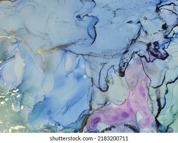 Gold Water Color. Pink Marble Background. Luxury Alcohol Ink. Marble Ink Canvas. Fluid Vector Glitter. Blue Oil Paint. Pink Oriental Watercolor. Modern Abstract Painting. Metal Water Color Background