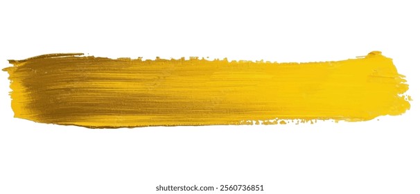 Gold Watercolor Brush Stroke Isolated on a transparent background, Caligraphy Png Golden Metal Luxury Vector Paintbrush featuring a simple, Minimalist elegant abstract design clean lines