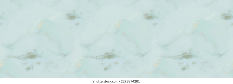 Gold Watercolor Marble. Foil Ink Paint. Fluid Elegant Background. Blue Marble Background. Shiny Vector Ink Repeat. White Alcohol Ink Canvas. Foil Abstract Watercolor. Vector Abstract Art Painting