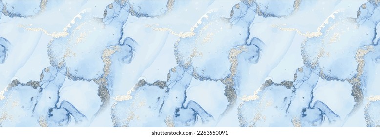 Gold Watercolor Marble. White Vector Ink Marble. Blue Ink Paint. Foil Marble Watercolor. Vector Elegant Background. Metal Alcohol Ink Glitter. Foil Abstract Background. Vector Abstract Art Painting