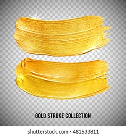 Gold watercolor texture paint stain abstract illustration set. Shining brush stroke for you amazing design project. Set of abstract hand painted watercolor paint golden background