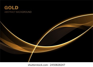 gold wave abstract background. additional design elements