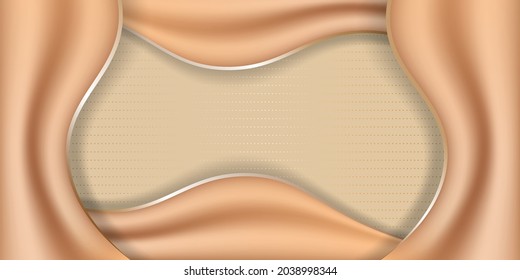 Gold wave background surrounds. modern and luxurious