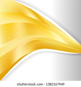 Gold Wave Business Background Vector Illustration