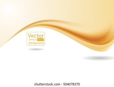 Gold wave business template modern texture pattern for message website design. Abstract vector business background design.